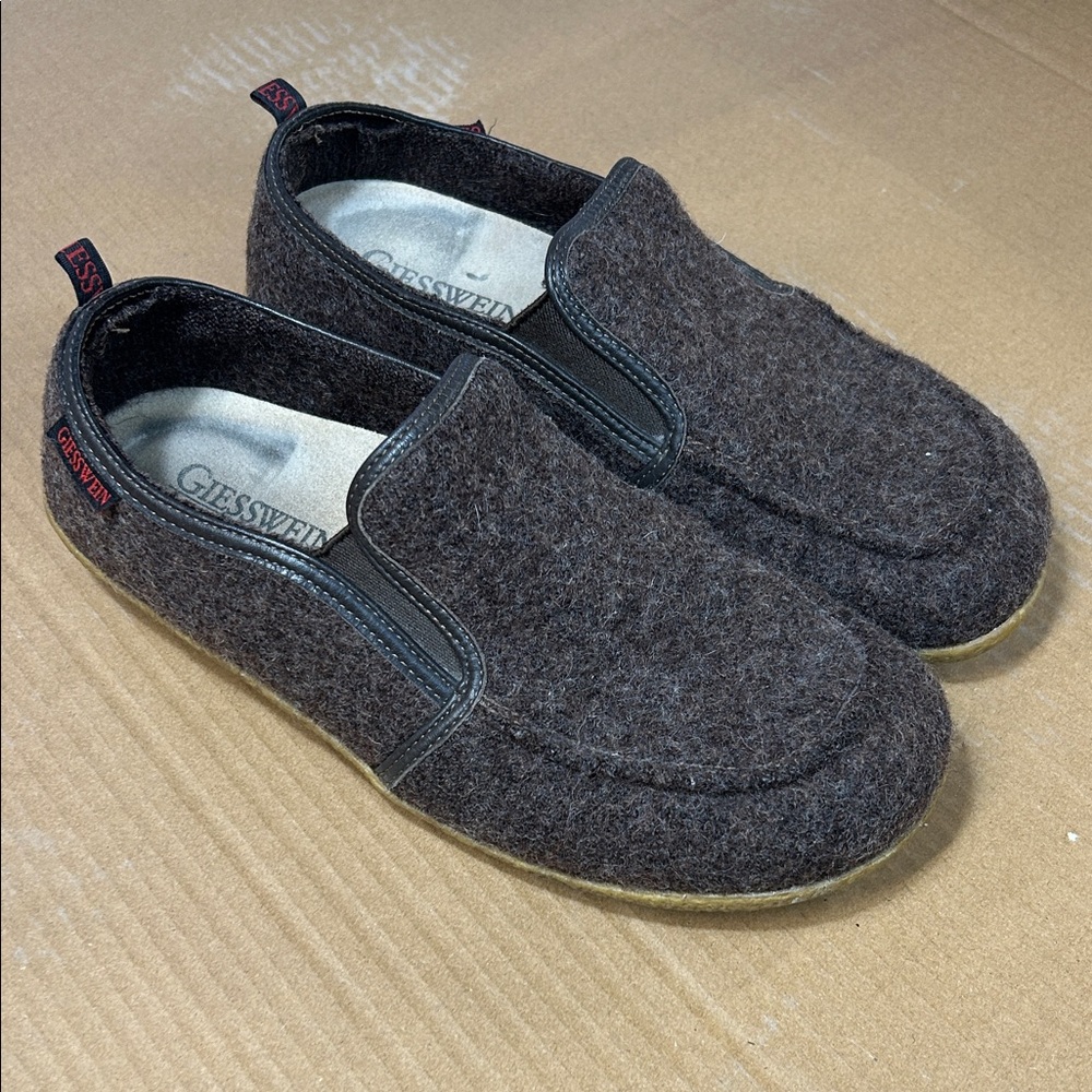 Giesswein Brown Wool Slip-On Loafers